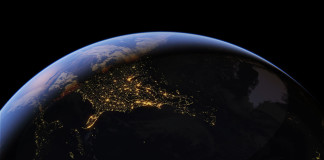 Spicchio di foto sulla earth hour