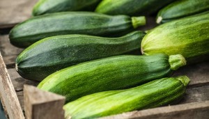 Zucchine appena raccolte e inserite in casseruola